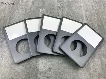 Knotolus 5pcs siva siva barva spredaj faceplate stanovanj primeru zajema z jasno objektiv za iPod 6. 7. gen classic 80gb 120gb 160gb