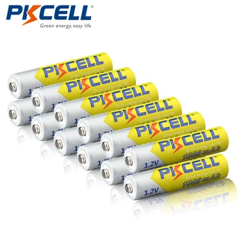 12pcs/veliko NIMH AAA Baterije 1000mAh 1,2 V Ni-MH bateriji AAA Polnilne Baterije PKCELL NIMH AAA Bateries