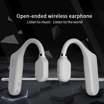 Brezžične Slušalke Prevajanje po Zraku Bluetooth 5.0 Slušalke Z Mikrofon Stereo Čepkov Slušalk, ki Niso V Uho Slušalke IPX6 Nepremočljiva