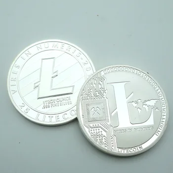 1 OZ Čisto .999 Silver Plated 25 LTC Litecoin pritožbe zaradi višje sile v Numeris2013 Medaljon Kovanec