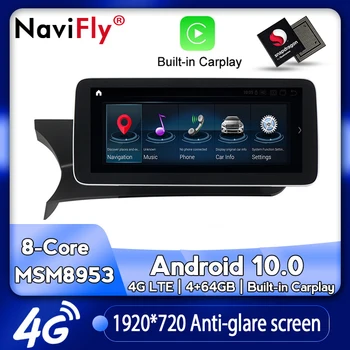 NaviFly Carplay Android 10 Avto dvd radio multimedijski Predvajalnik, GPS Navigatio za Benz C razred W204 C180 C200 C250 C350 2011-2013