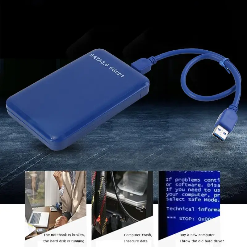 2.5 inch USB3.0 do SATA 3.0 HDD SSD Primeru 3TB 6Gbps Visoke Hitrosti USB3.0 Ohišje Primeru Prenosni Trdi Disk Polje za Prenosni RAČUNALNIK