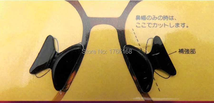 30pairs(60pcs) Jasno Črno Acetat plastična očala očala 1,8 mm 2,5 mm silikonski Anti slip nos pad nalepke, dodatki