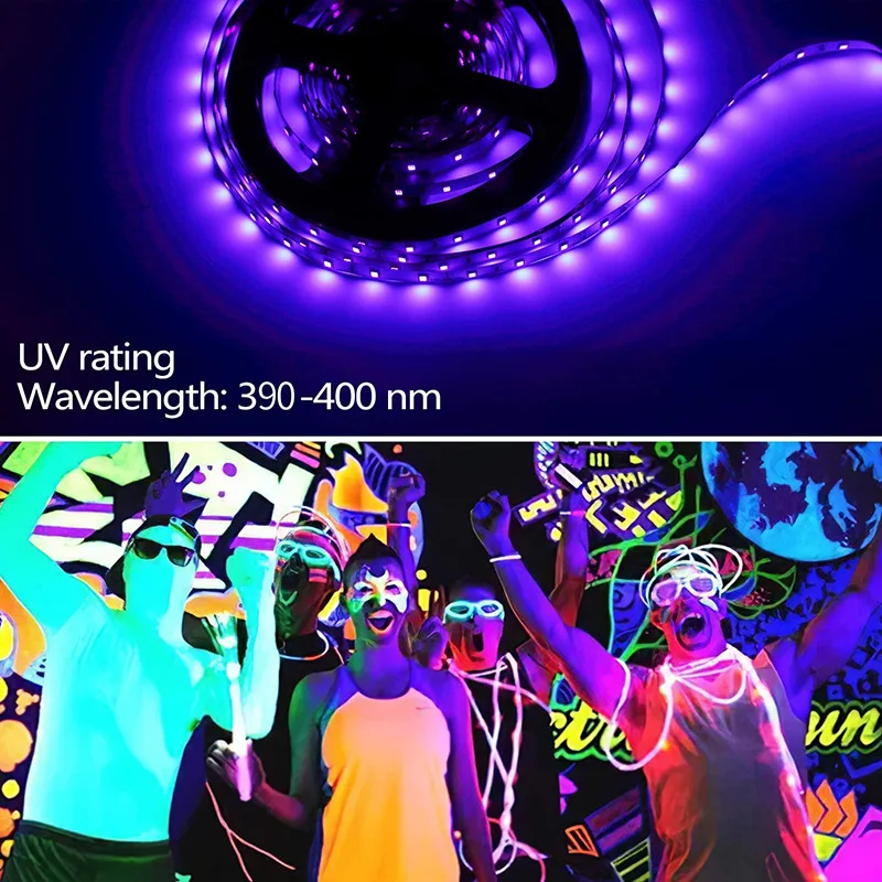 365nm 380nm 395nm UV LED Trak Black Light Non-Nepremočljiva 12V 36W ZA 16,4 FT (5Mtrs) 150LEDs SMD5050 za UV Strjevanje Smole