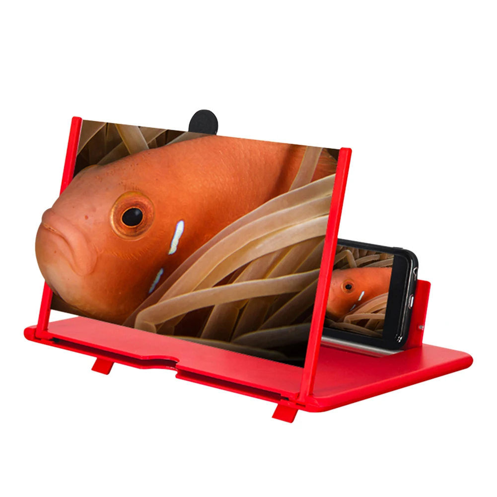 3D HD 12 inch Mobilni Telefon Zaslona Ojačevalec za Projektor Prenosni Kampiranje Potovanja Desktop Video Film Povečevalno Steklo Telefonska Podpora