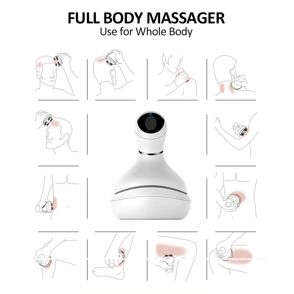 3D Nepremočljiva Električni Glavo Massager Brezžični Vibracije Masaža Lasišča Preprečiti izpadanje Las, Telesa, Migrena, Lajšanje USB za Polnjenje