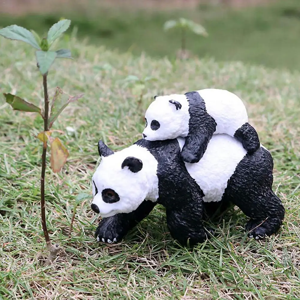 3inch Simulacije Gozdu Divje Panda Plastične Živali Mini Prikaz Modela Igrače Za Otroke