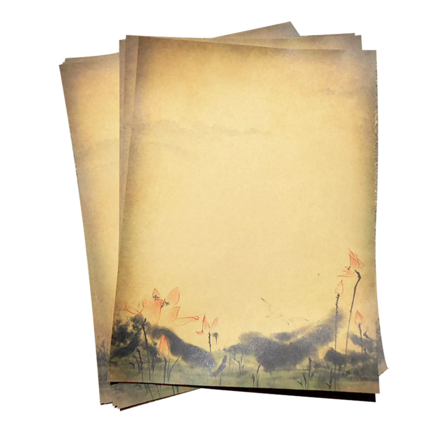 48 Listov Razvrstan Slog Kitajski Vintage Retro Kraft Letter Pad Pisanje Pisarniški Papir, Določen Za Šolsko Pisarniški Material