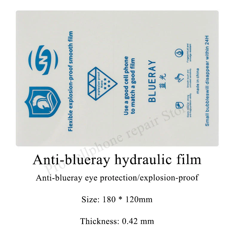 50/100 kozarcev anti-blue ray hydrogel film screen protector za vse rezanje in SS-890C za iPhone HUAWEI SAMSUNG XIAOMI