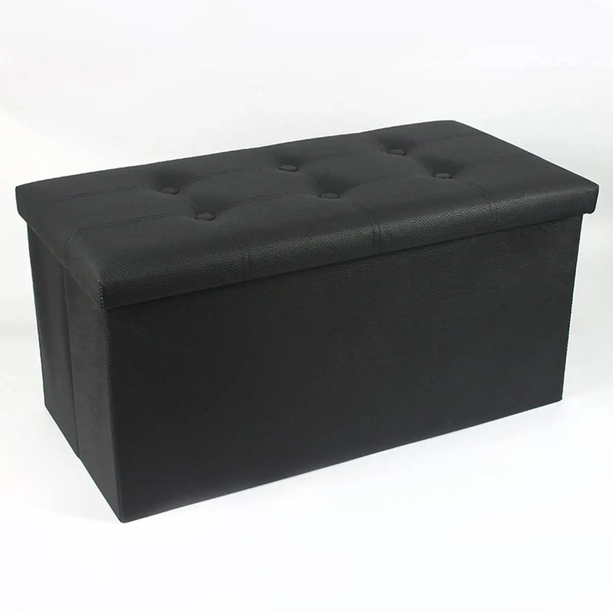 76x38x38cm Zložljiva Kocke Otomanski Klopi PU Usnje Pouffe Škatla za Shranjevanje Salon Seat Footstools Rjava Bela Črna Mreža Vzorec Doma