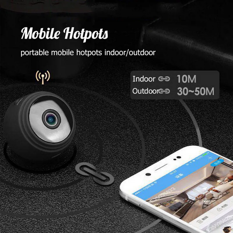A9 1080P HD Mini Varnostne Kamere IP WIFI kamera Kamera Brezžična Home Security DVR Night Vision Zaslon Prek Mobilnega Telefona