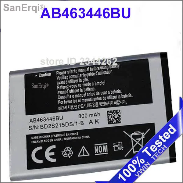AB463446BU Baterija Za Samsung GT-E2530 GT-C3520 E1228 E339 C3300K X208 B309 B189 GT-E2330 C5212 AB043446BE Nova
