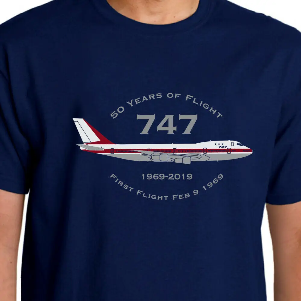 Aeroclassic Boeing 747 50 Let, leta Obletnico T-Shirt Vroče Prodajo Fashion Visoke Kakovosti Osebnost Design Majice