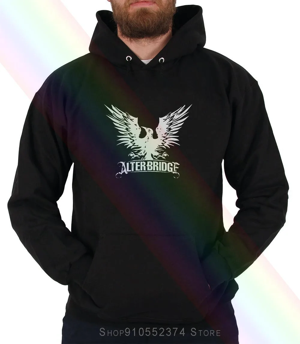 Alter Bridge imel kosa Logotip Alternativnih Pištolo Creed Črni Moški pulover s kapuco