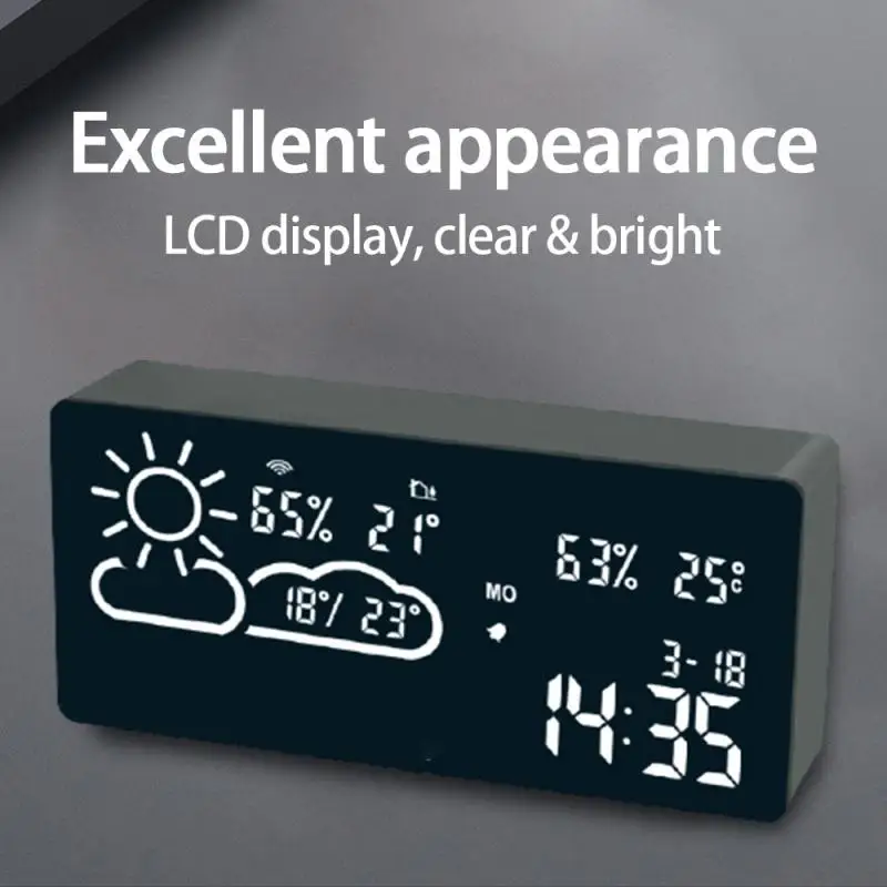 APP Inteligentno Brezžično Omrežje Samodejno Čas Umerjanja Budilka Vreme WIFI Vremenska Napoved Temperature, Higrometer