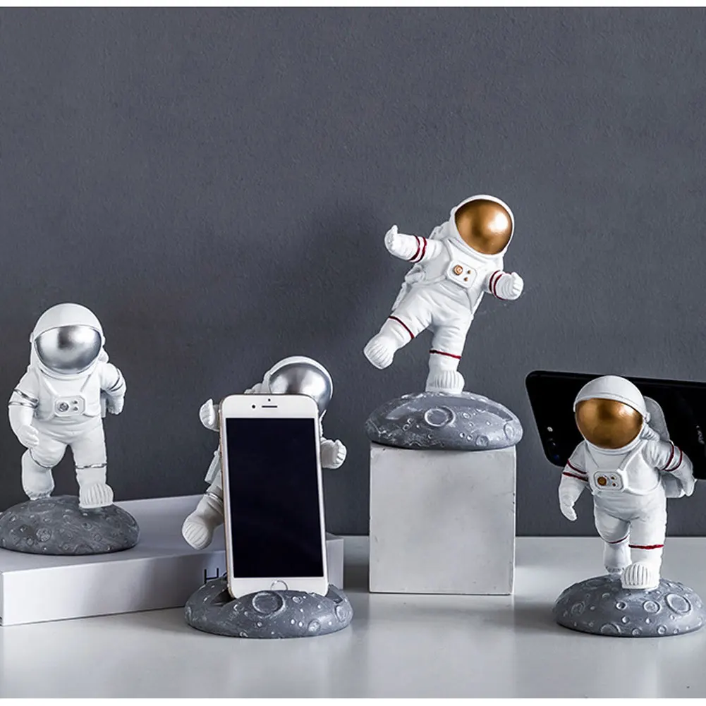 Astronavt Kiparstvo Telefona za Shranjevanje Imetnik Astronavt Model Pametni Znanja Mizo Namizno Dekoracijo iPad Nosilec