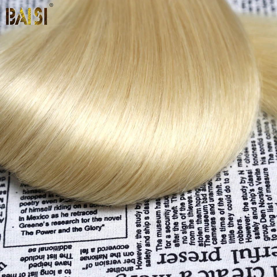 BAISI Lase Brazilski Naravnost Virgin lasuljo 613 Blond Barve Dolge Lase Razširitve Človeških Las
