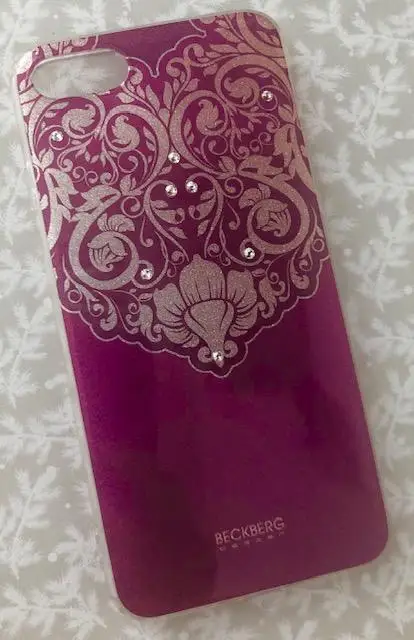 Beckberg Zlati vere Silikonsko Ohišje za iPhone 7/8 z bleščicami lila