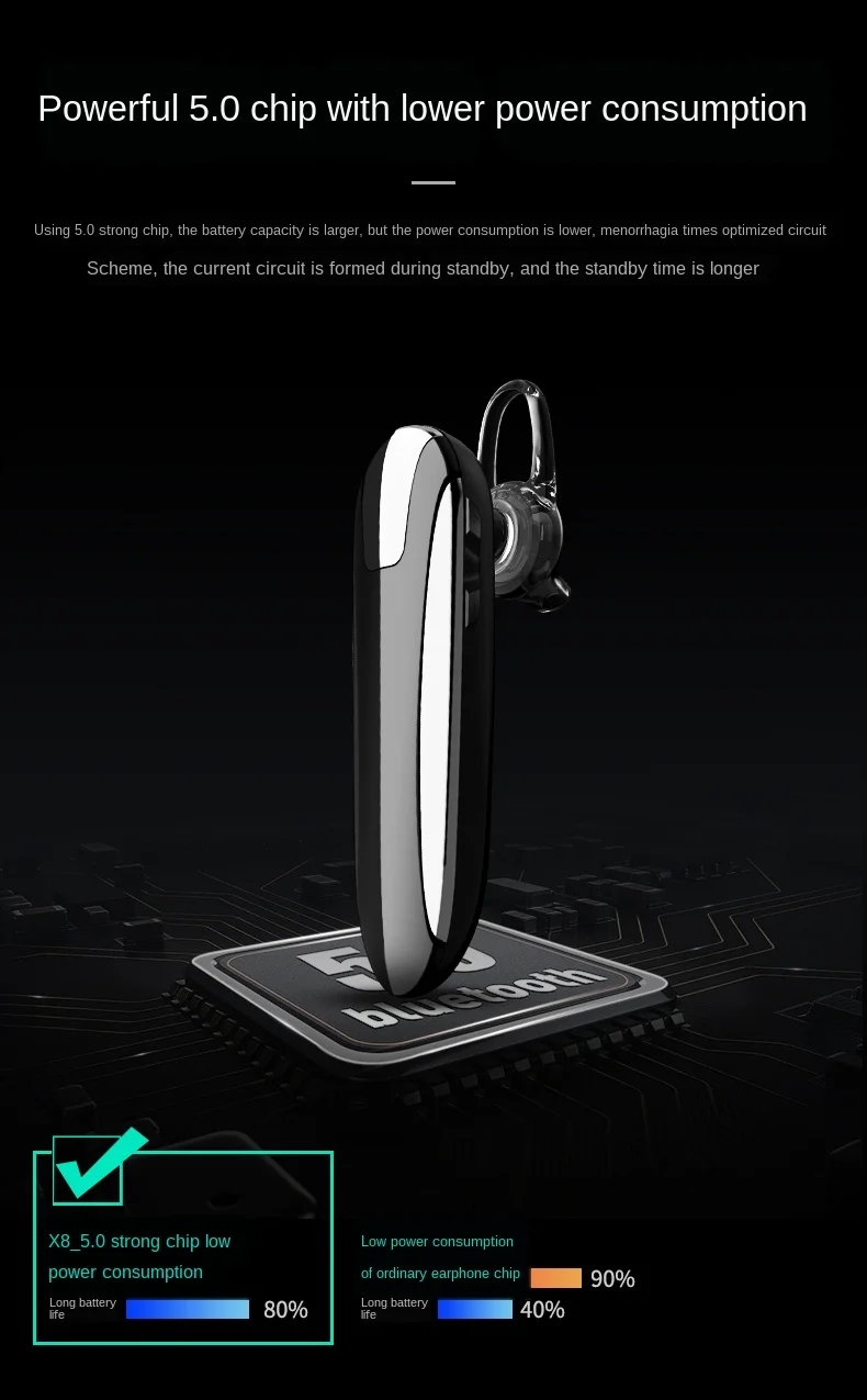 Bluetooth Slušalka Bluetooth 5.0 Slušalka za Prostoročno uporabo Slušalke Mini Brezžične Slušalke slušalke Slušalka Za iPhone xiaomi