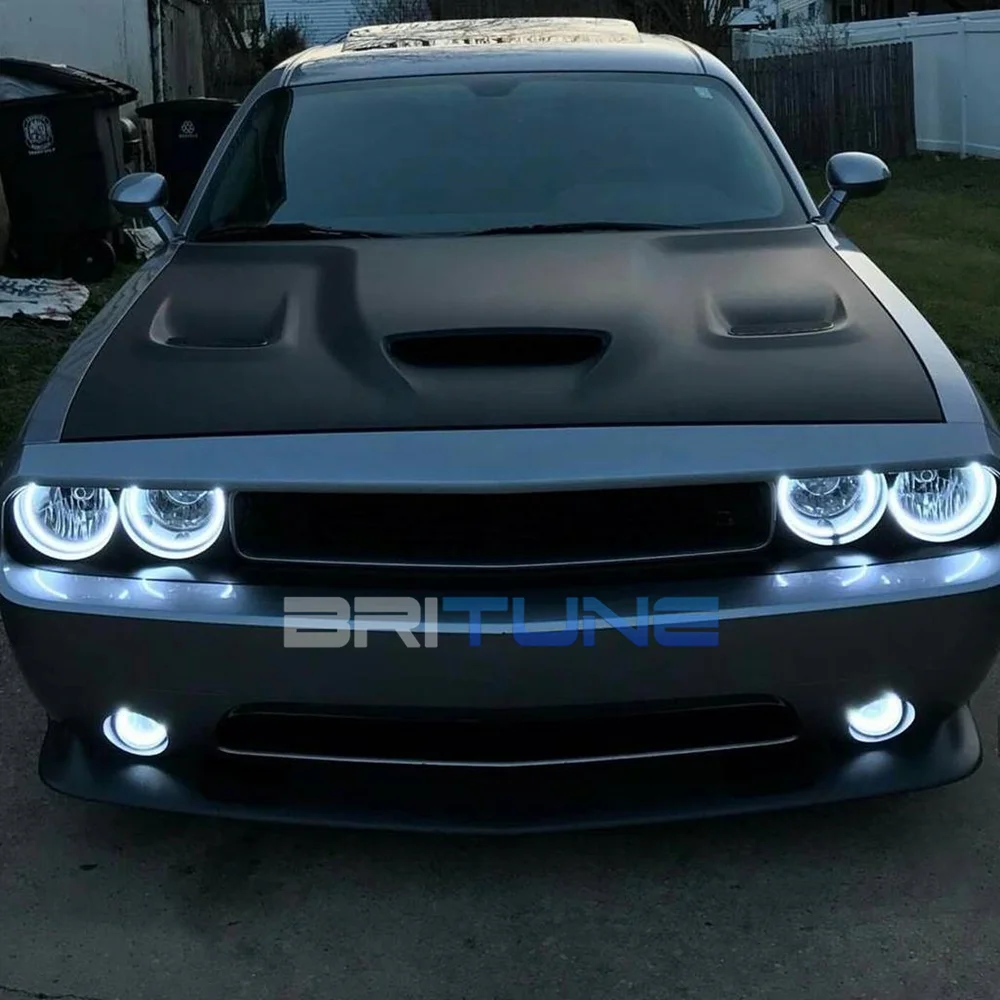 Britune Angel Eyes LED Za Dodge Challenger Halogenskimi Žarometi Iskanje Bombaž Luči Obrnite Signalna luč Avto Luči, dodatna Oprema DIY