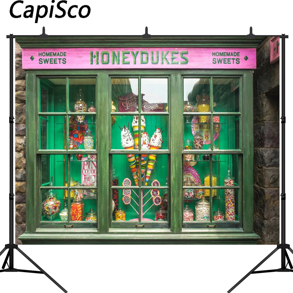 Capisco Honeydukes Candy Bar Fotografija Ozadje Led Sladko Shoppe čarobno Temo Stranki Dekoracijo Ozadje za Foto Studio
