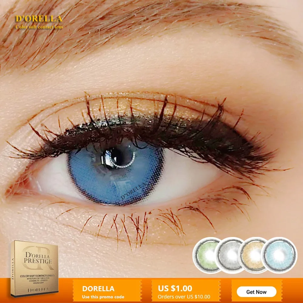 D'ORELLA 1 Par(2pcs) DawnFog Serije Barvnih Kontaktnih Leč za Oči Kozmetične Kontaktne Leče Barva Oči Leče