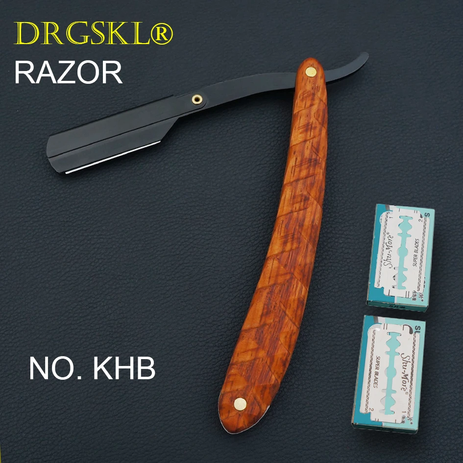 DRGSKL moške priročnik za britje, britvice Klasičnih olajšave, leseni ročaj barber brivnik Frizer britev spremenite vrsto rezila rzaor ŠT.KHB