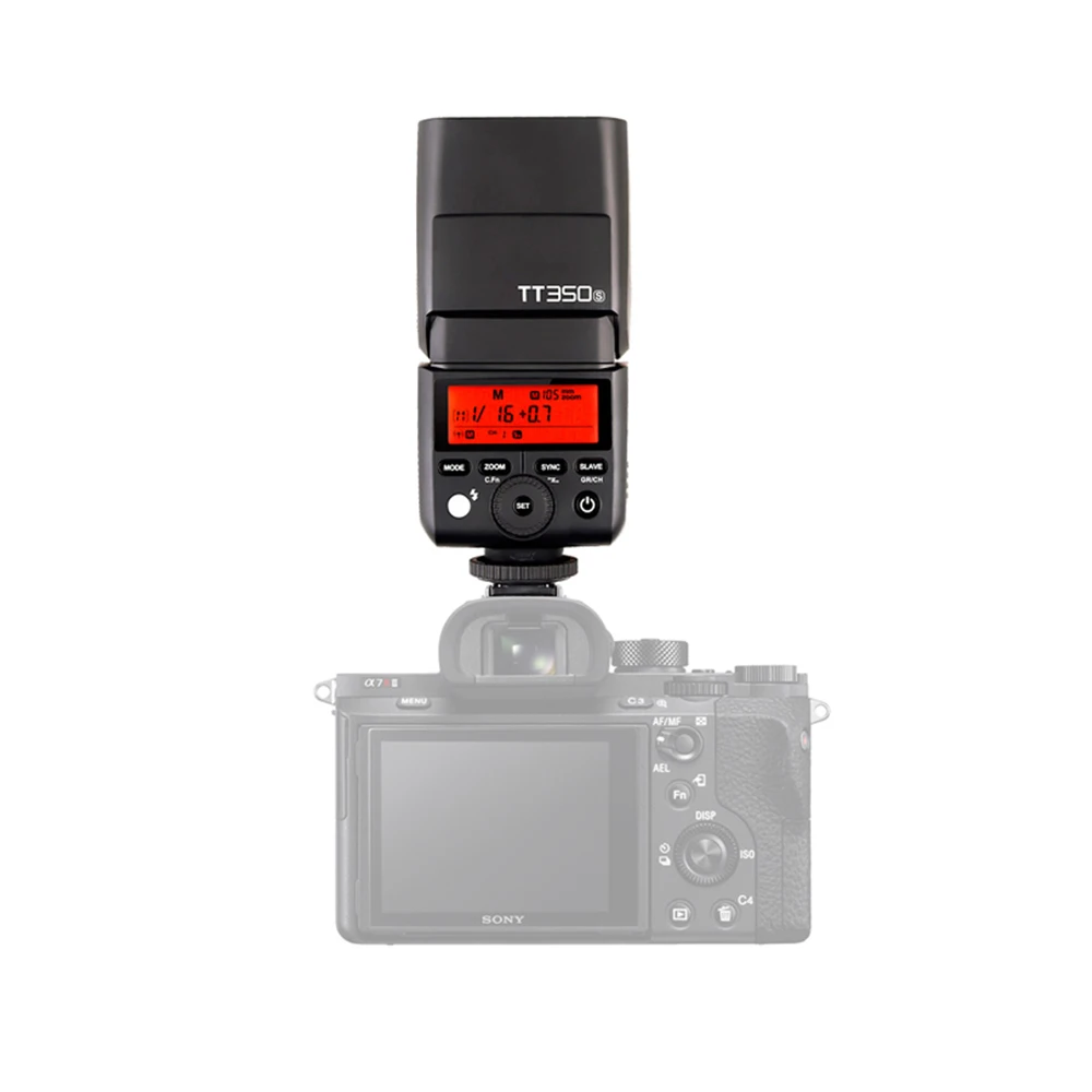 Godox Mini Speedlite TT350S Bliskavica TTL HSS GN36 + X1T-S Oddajnik za Sony Mirrorless DSLR Fotoaparat A7 A6300 A6500 A7 III