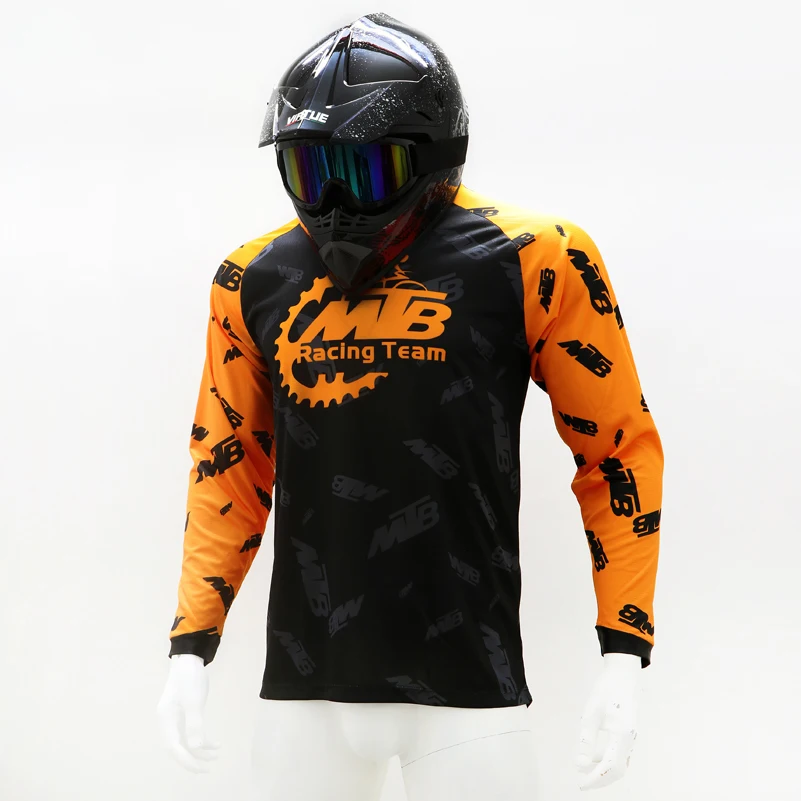 Gorsko kolo quick dry dihanje motocikel dres komplet Dolgo Rokavi top Kolesarska Majica MTB Downhill sublimated oblačila