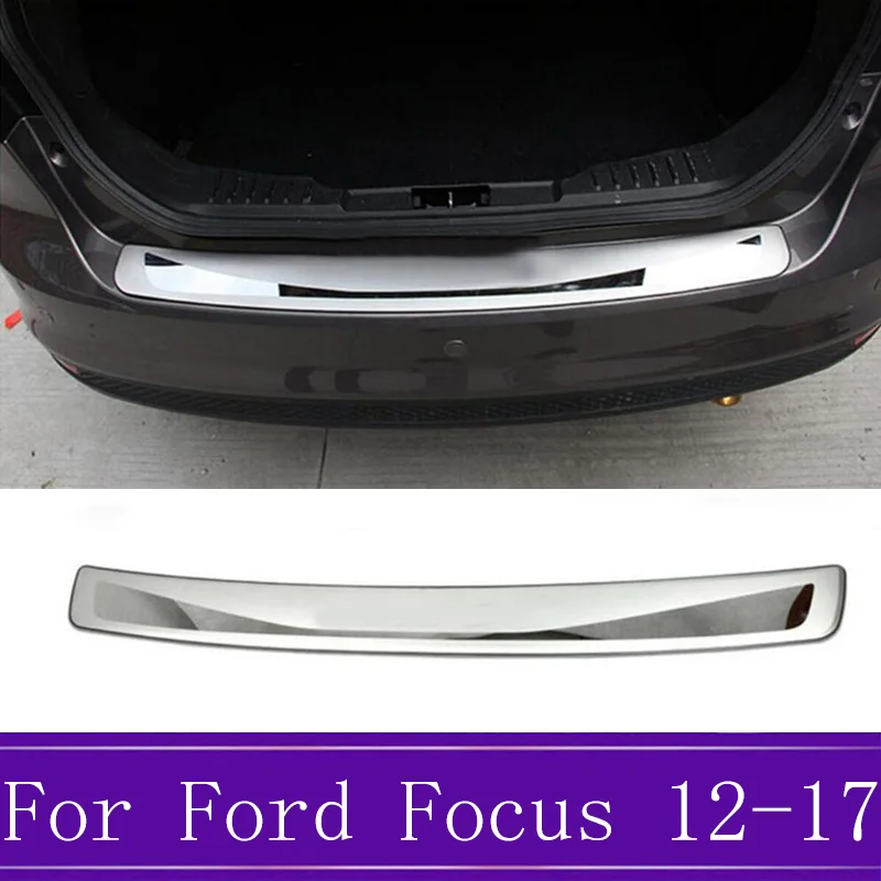 Iz nerjavnega Jekla Nazaj Zadaj Prtljažnik Polico Izvažajo Ploščo Varstvo Pedal Primerni Za Ford Focus 3 MK3 2012-2017 Avto Styling Dodatki