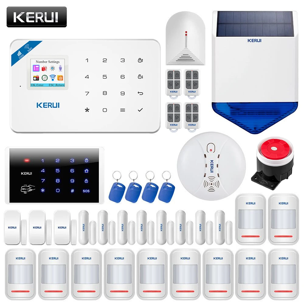 KERUI W18 WIFI GSM Alarmni Sistem mobilni Telefon App Nadzor Vgrajeno Sireno Home Security Motion Detection, Anti-theft Alarm Kit