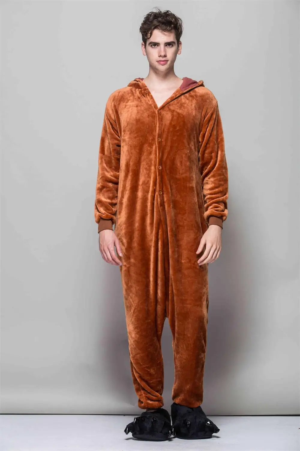 Kigurumi Nove Zimske Rjav Drek Onesie Unisex Kostume Sleepsuit Odraslih pyjama Risanka Sleepwear Pižamo Cosplay