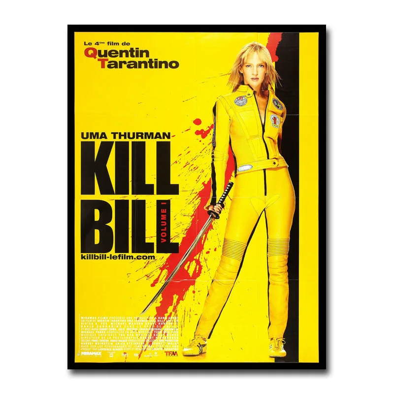Kill Bill Klasične filmske Platno Plakat Wall Art Tisk Slikarstvo 20x30 60x90cm Ozadje Dekorativne Stenske Slike za dnevno Sobo