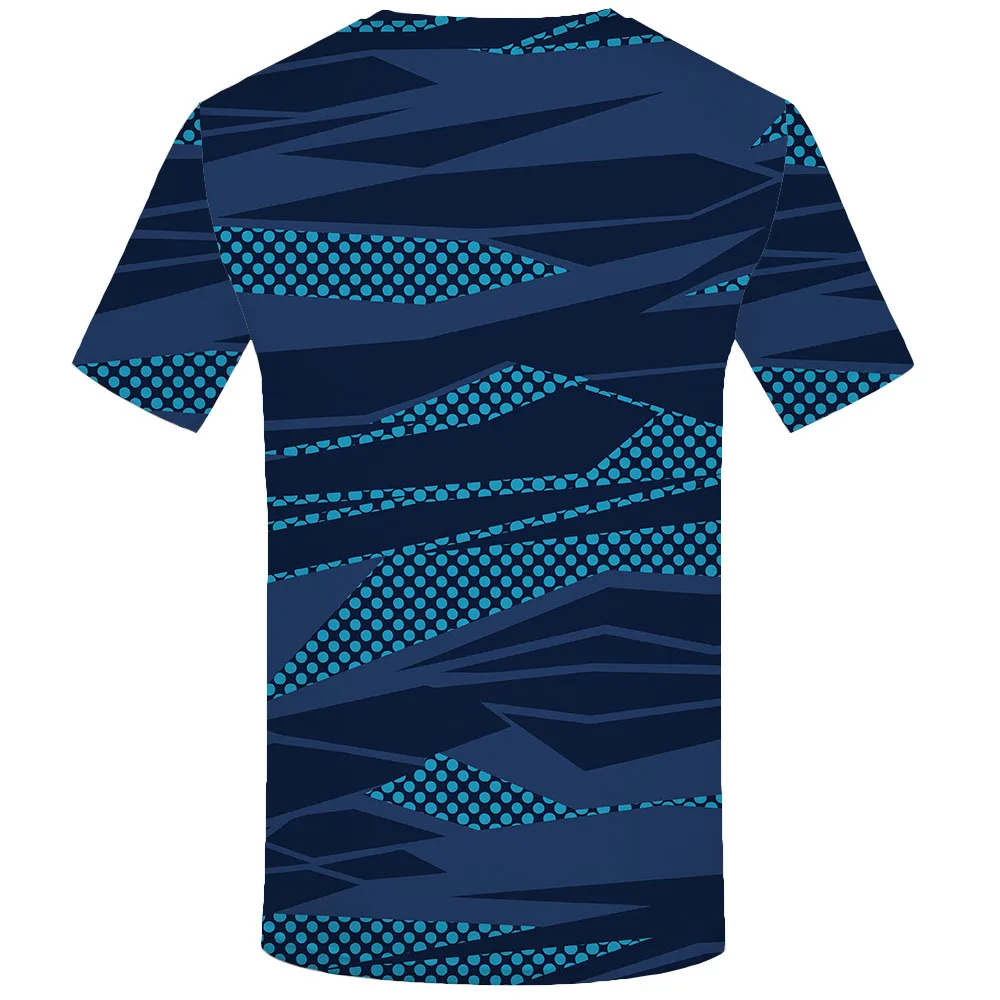 KYKU Modra Prikrivanje T-shirt Moški Geometrijske Shirt Tiskanje Grafiti Tshirt Natisnjeni Harajuku Anime Obleko Gothic T-majice 3d
