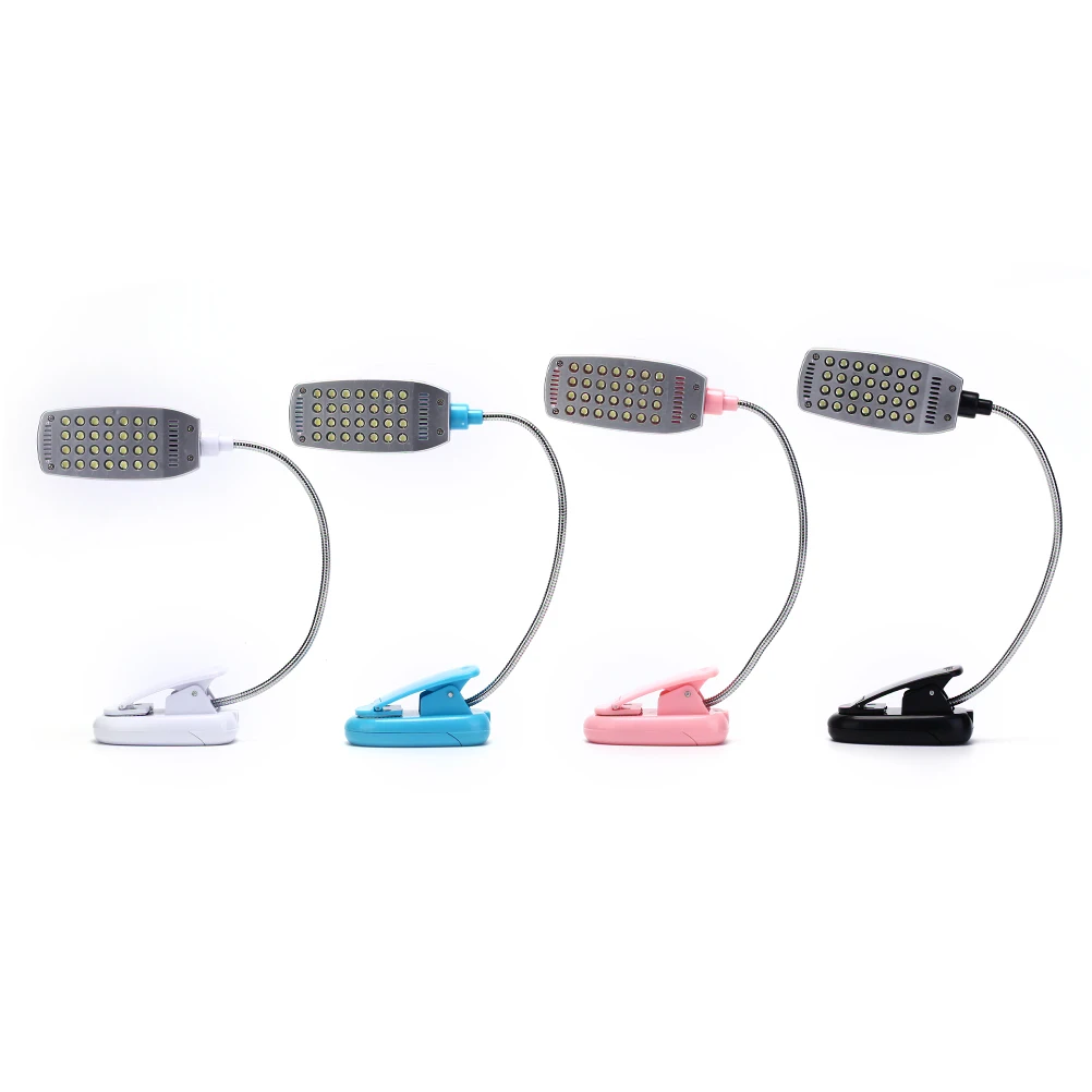 LED Luči Posnetek Na Posteljo namizne Svetilke 4 Barve Prilagodljiv USB 28 LED Namizne Svetilke za Branje Svetlobe