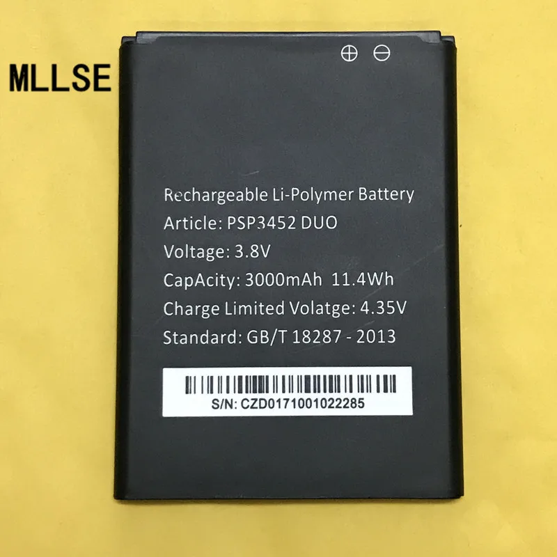 MLLSE baterijo 3000mAh za Prestigio MultiPhone PSP3452 3452 DUO BATERIJE