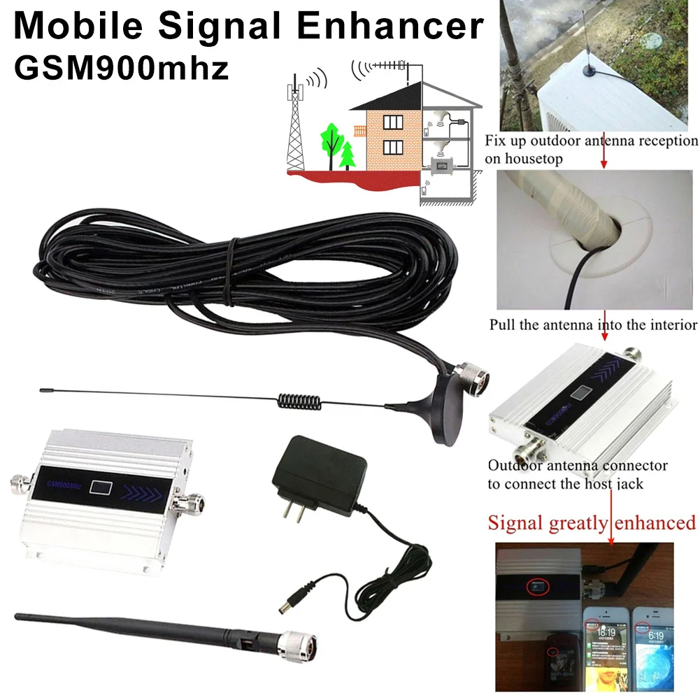 Mobilni Telefon Signal Booster 900Mhz GSM Ojačevalec Antena Trpežne za Mobilni Telefon NK-Nakupovanje