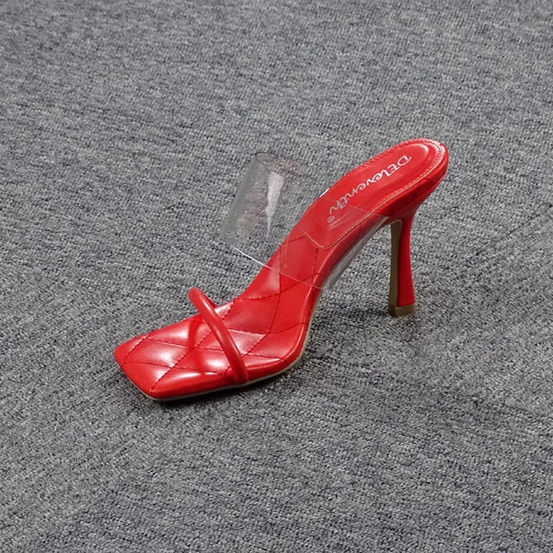 Moda Poletni Sandali PVC Crystal Odprite Toed Visokih Petah Ženske Pregleden Pete Sandala Copate Črpalke 10.5 CM Velike Velikosti 43