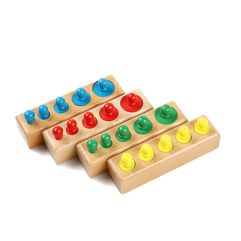 Montessori Materiali, Barve Valj Bloki in Kartice Senzorično Igrače Izobraževalne izobraževanja Za Otroke Juguetes Montessori A1864H
