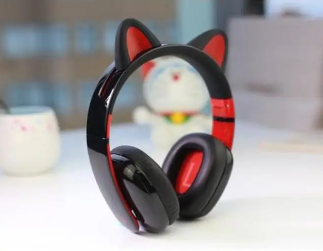 Novi korejski slog Censi Moecen Mačka ušesa Bluetooth Brezžične slušalke dekle Strip hifi stereo nad uho glasbe, gaming slušalke