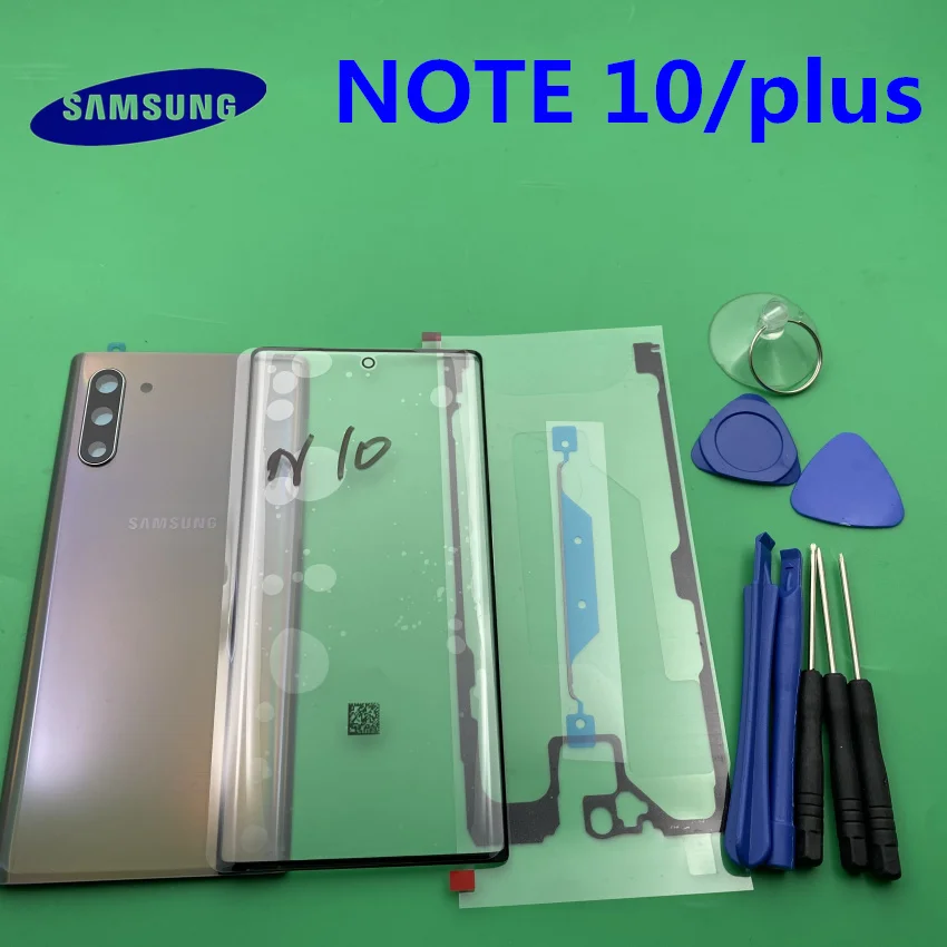 Novi Originalni Sprednji Zaslon Steklo Objektiv Samsung Galaxy NOTE 10+PLUS N970 N975 Zadnji Pokrovček Baterije Vrata Nazaj Stanovanj z Lepilom