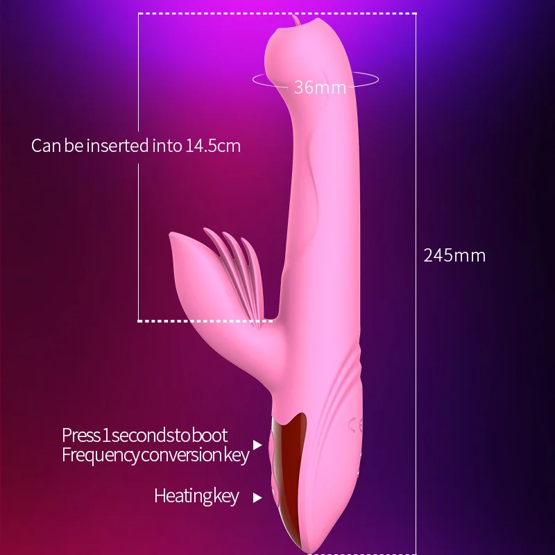 Novi Vibrator Rabbit Vibrator Sex Igrače Za Žensko Teleskopsko Ogrevanje Klitoris Stimulator AV Palico Massager Igrače za Odrasle