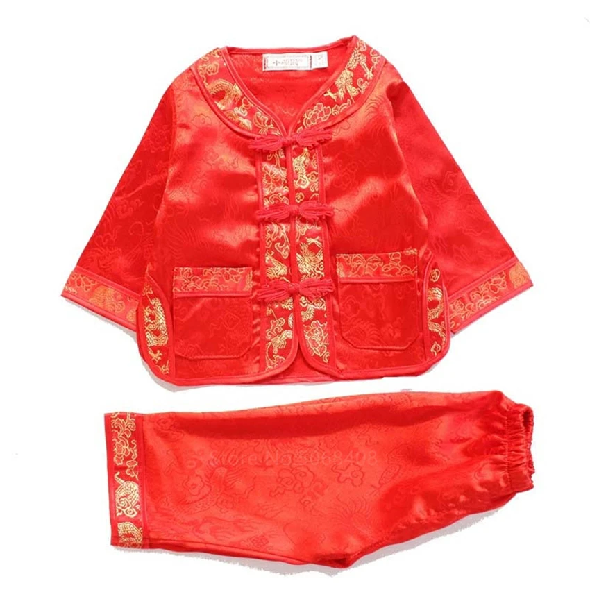 Novo Leto Tradicionalna Kitajska Kostum Tang bo Ustrezala Fantje Dekleta Pomladni Festival Praznično Otroška Oblačila, Vezenje, Tiskanje Homewear