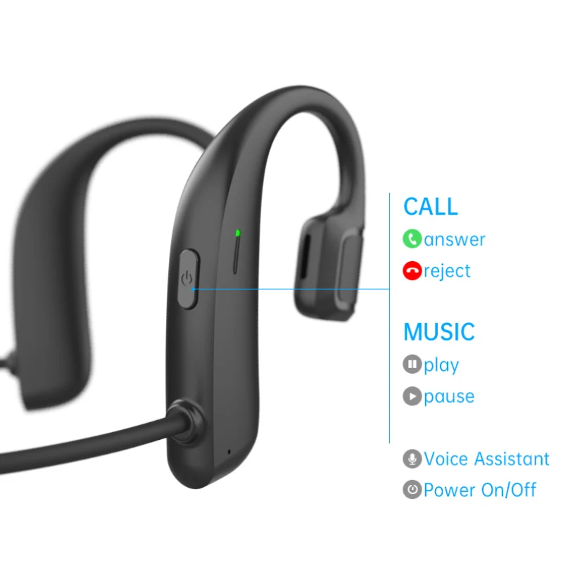 Novo TWS Bluetooth Slušalke Za Xiaomi Kostne Prevodnosti Bluetooth 5.0 Čip Slušalke Nepremočljiva Sweatproof z Dolgo Življenjsko dobo