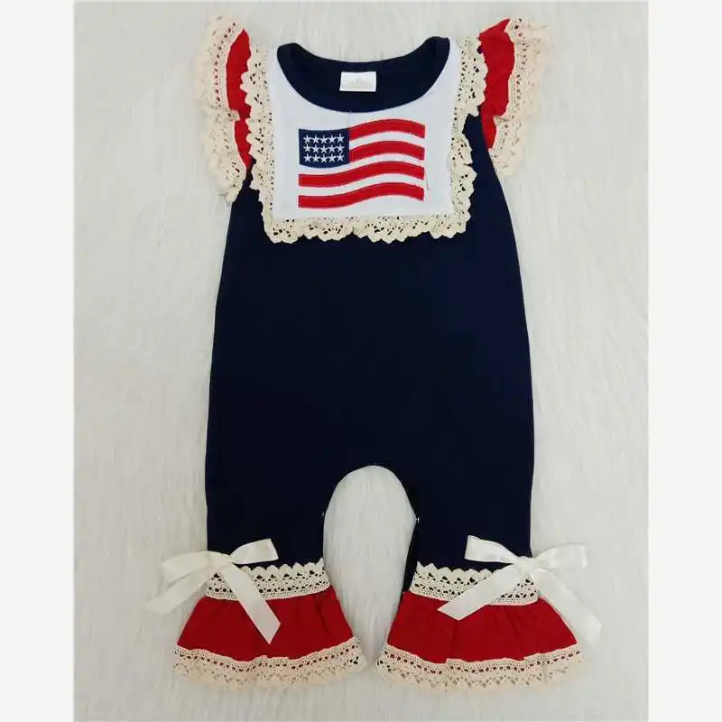 Novorojenček Jumpsuit Amerika zemljevid Tiskanja Poletje Baby Dekleta Kratkimi igralne obleke Otroška Oblačila Za Obleke Nositi Dojenčka