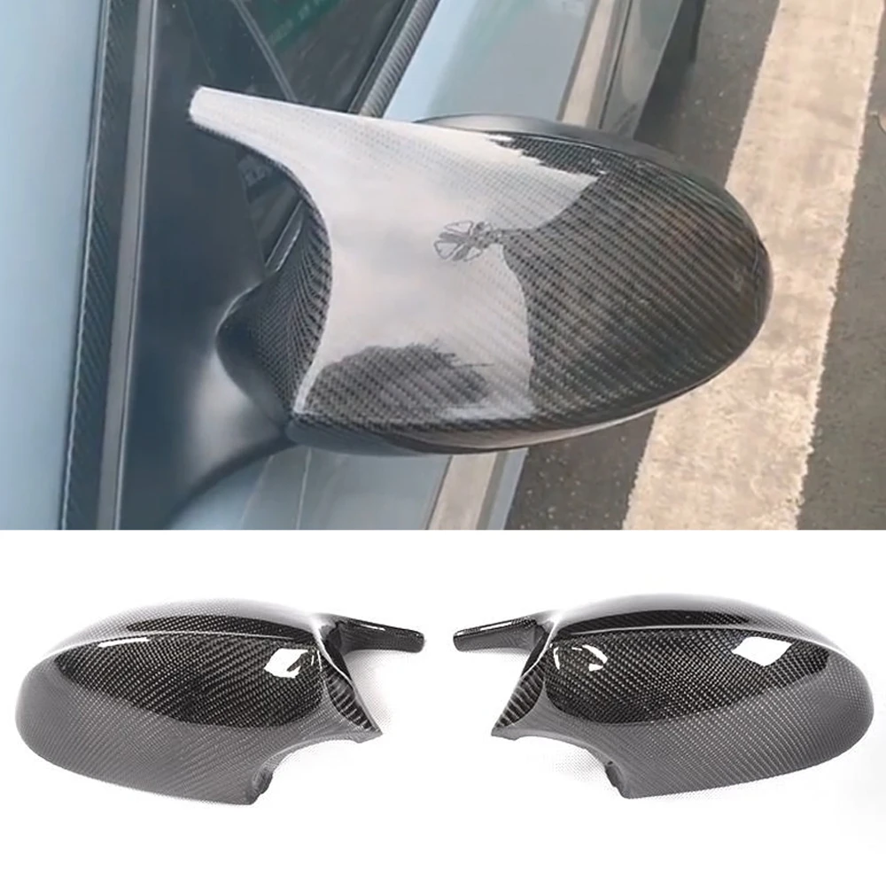 Ogljikovih Vlaken Rearview Mirror Pokrov zaščitni pokrov za BMW Serije 3 E90 E92 E93 2005-2007 Avto Strani Ogledalo Zajema Kape Zamenjava Ne za M3