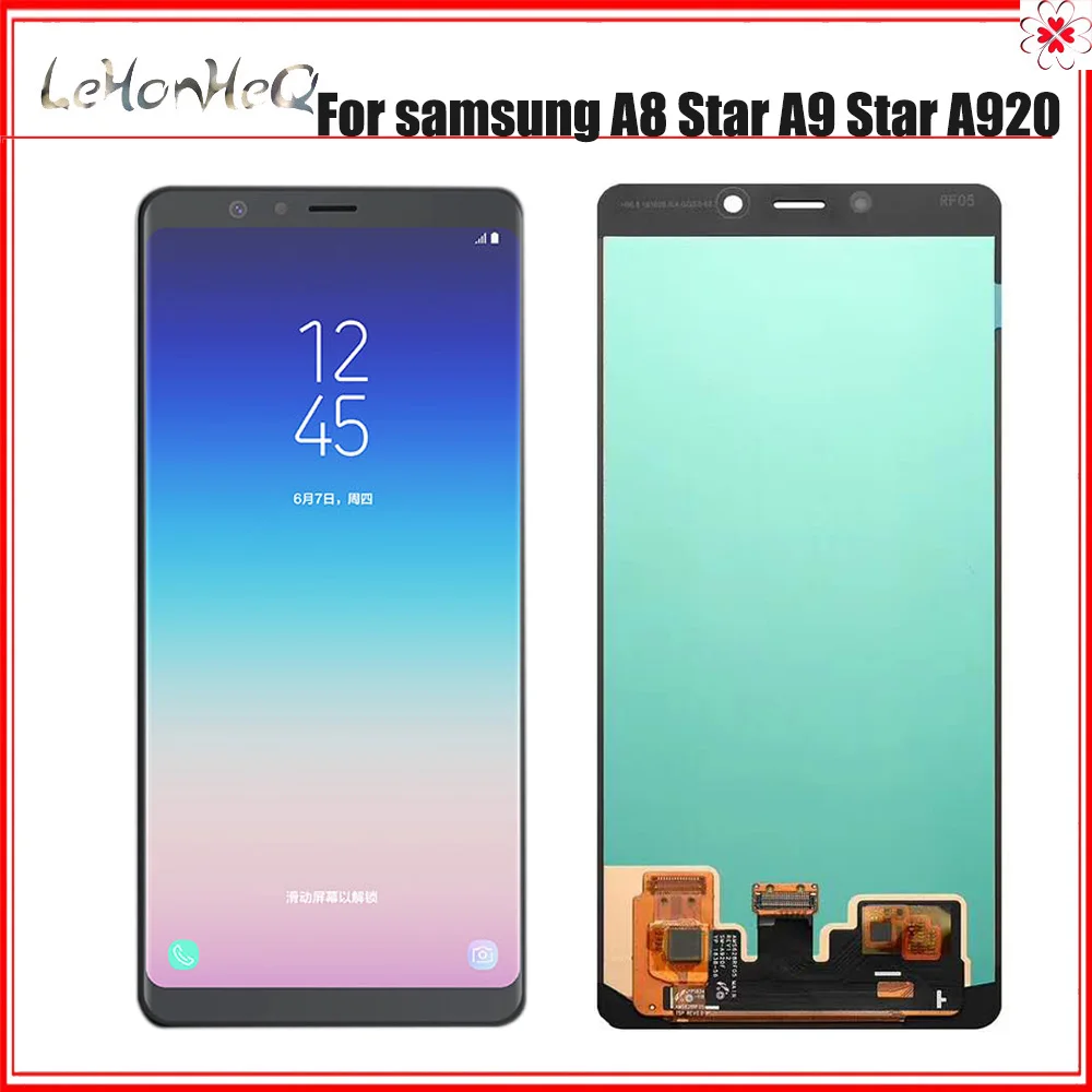 OLED Zaslon Za Samsung A9 2018 A920 LCD Zaslona Sklop Zaslona na Dotik Računalnike A9s A9 Star Pro SM-A920F/DS lcd