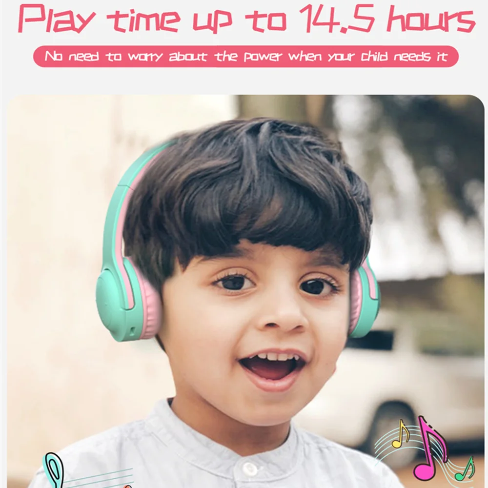 Otroci Bluetooth 5.0 Slušalke z 93dB Omejenega Obsega, Brezžične Slušalke Zložljive Stereo Več posluha Za Otroka, Telefon, Prenosni Računalnik