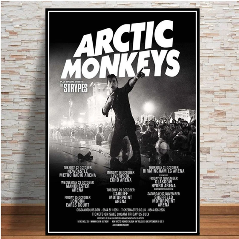 Pevka Star Plakatov in Fotografij Arctic Monkeys Klasične Znane Glasbene skupine Platno Sliko za Dom Design Slike Na Steni
