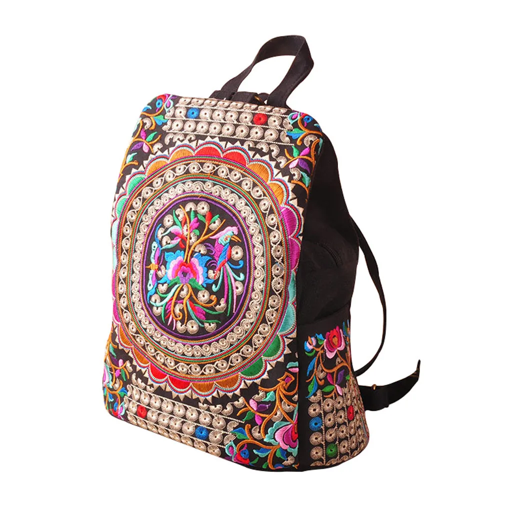 Platno vezenje Etnične nahrbtnik ženske ročno Vezeni cvetlični Vrečko Potovalne Torbe šolsko nahrbtniki 2020 Novo рюкзак #May19